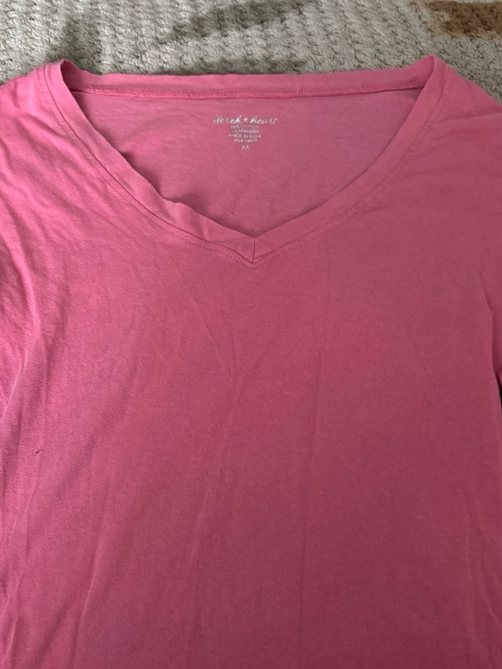 derek heart Pink V-Neck Tee - Women's Casual Top